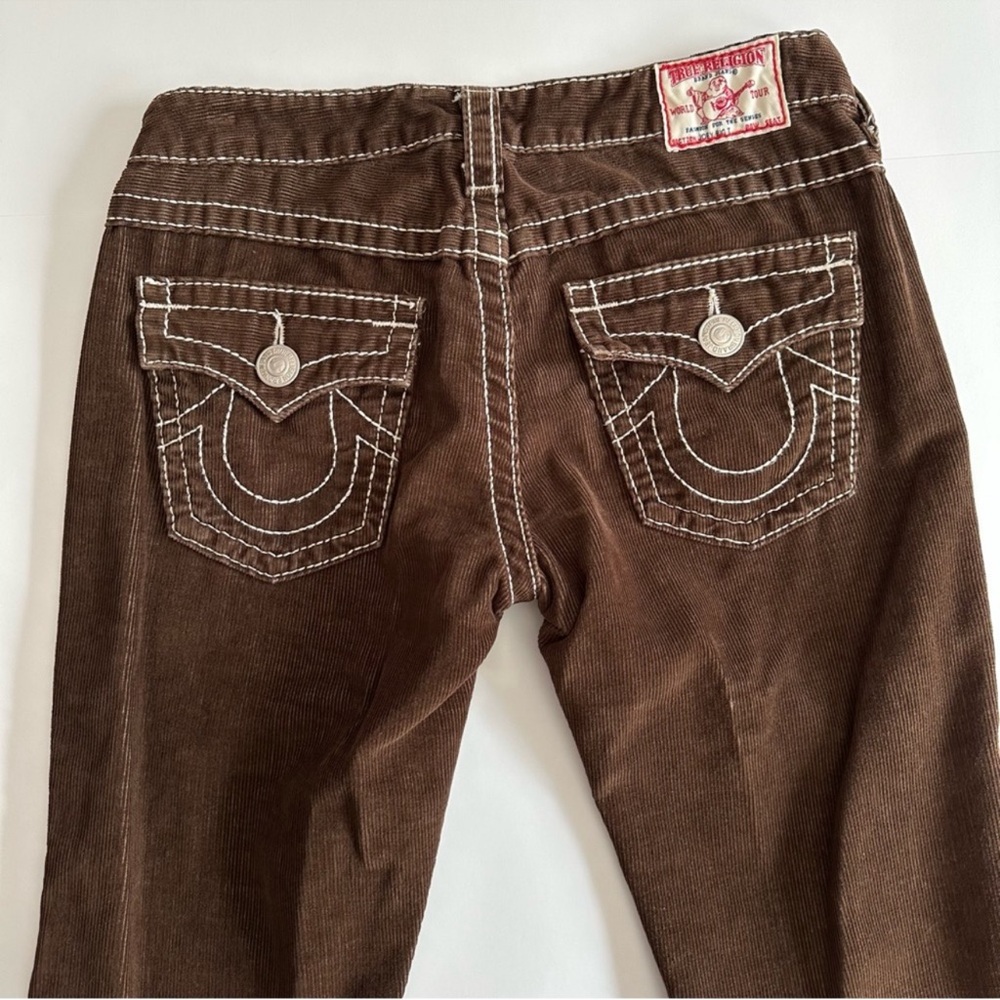 True Religion Size 29 Brown Corduroy Flare Pants